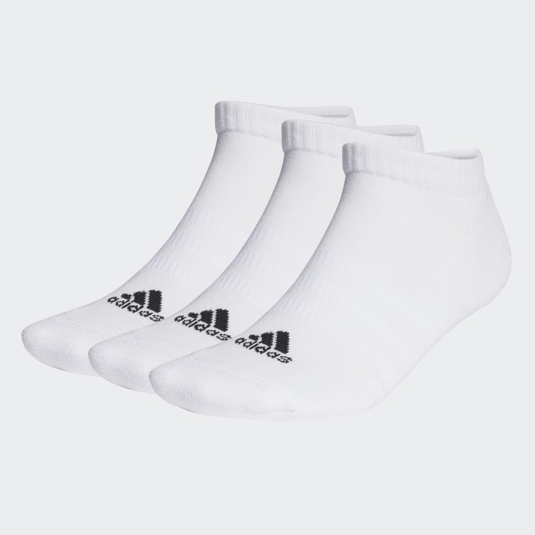 

adidas Medias Al Tobillo Acolchadas 3 Pares Unisex, Blanco
