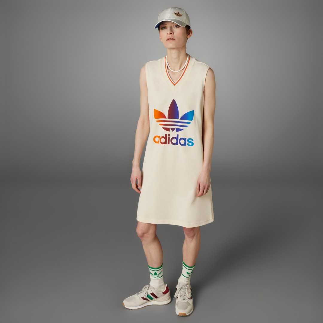 Adidas Originals Adicolor 70s V Hals Jurk Kledingwinkel