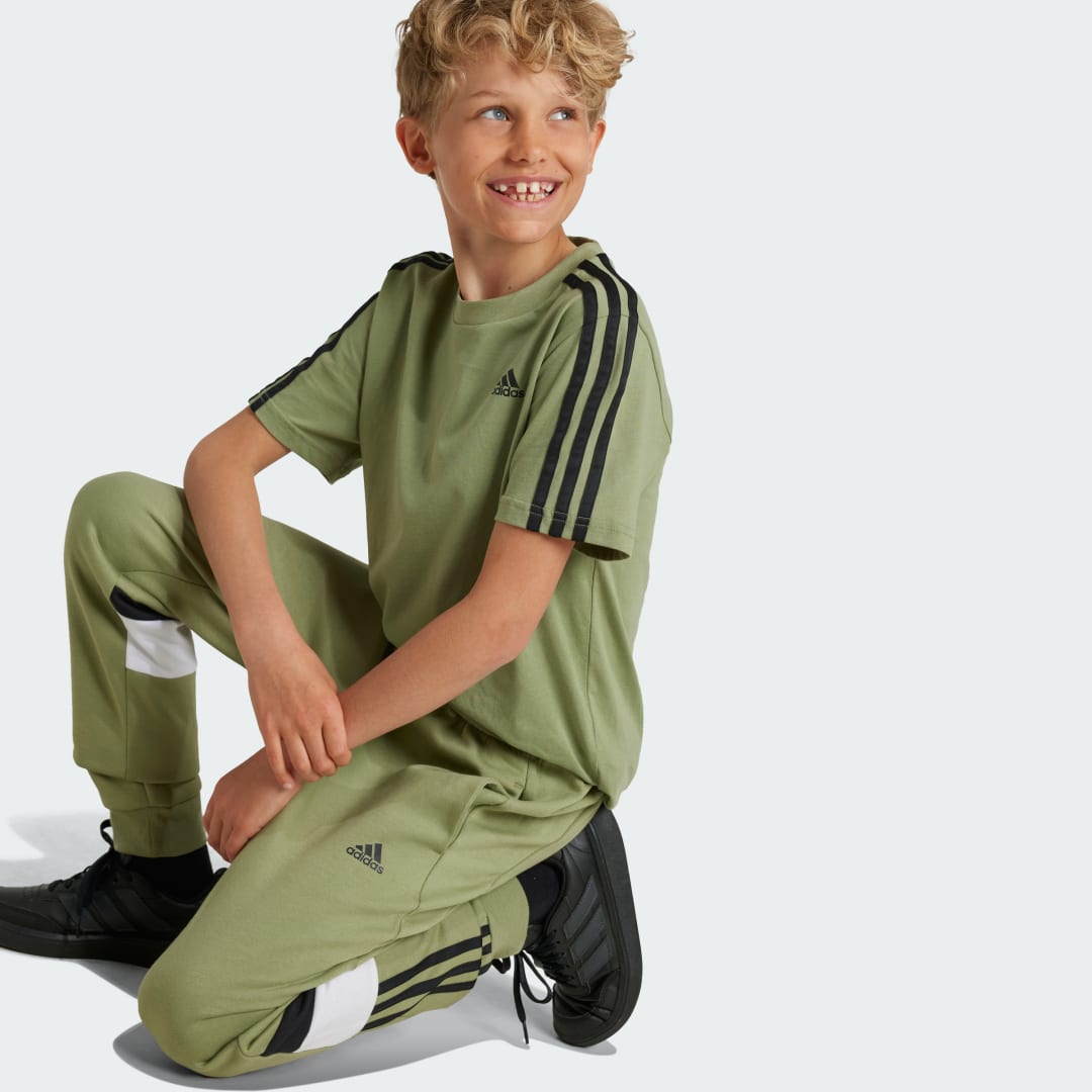 Adidas Tiberio 3-Stripes Colorblock Fleece Broek Kids