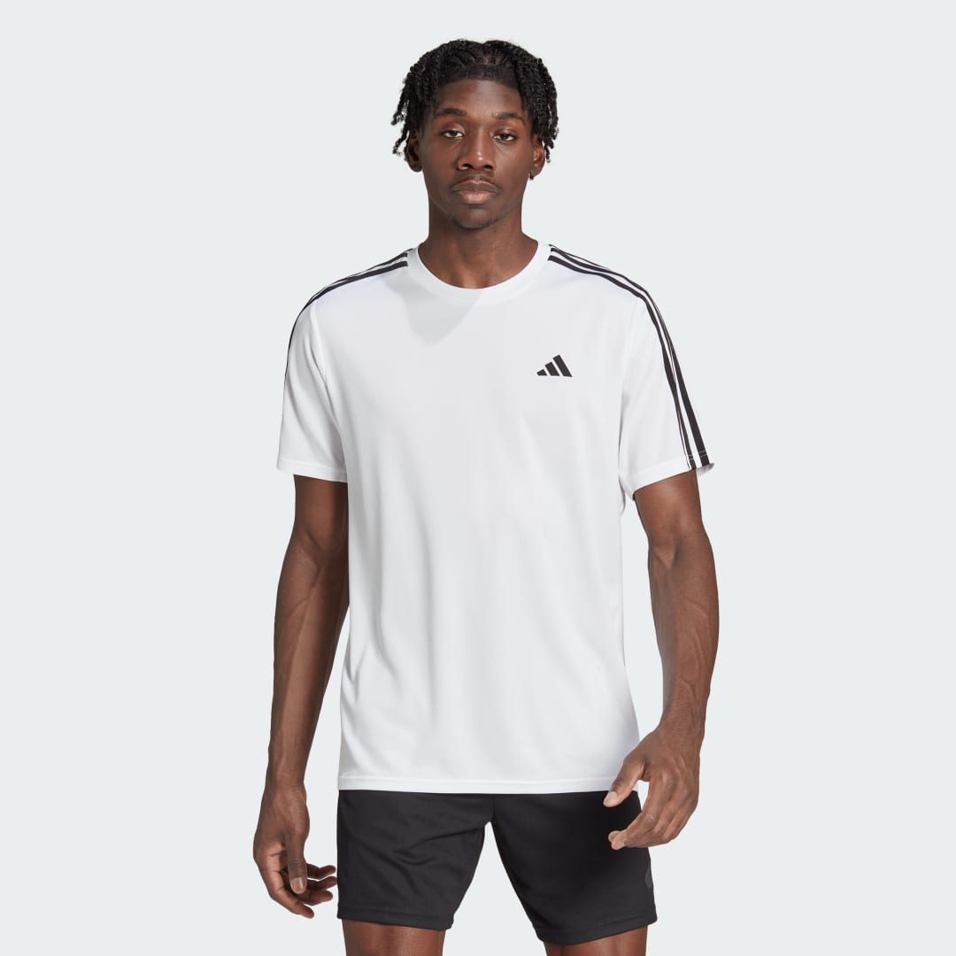 

adidas Polera Train Essentials 3-Stripes Polera Train Essentials 3-Stripes Hombre  - Hombre Training, Blanco / negro