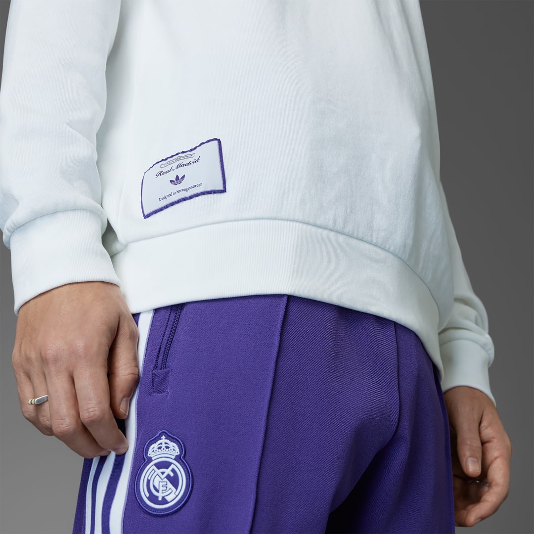 Adidas Real Madrid Terrace Icons Trui met Halflange Rits