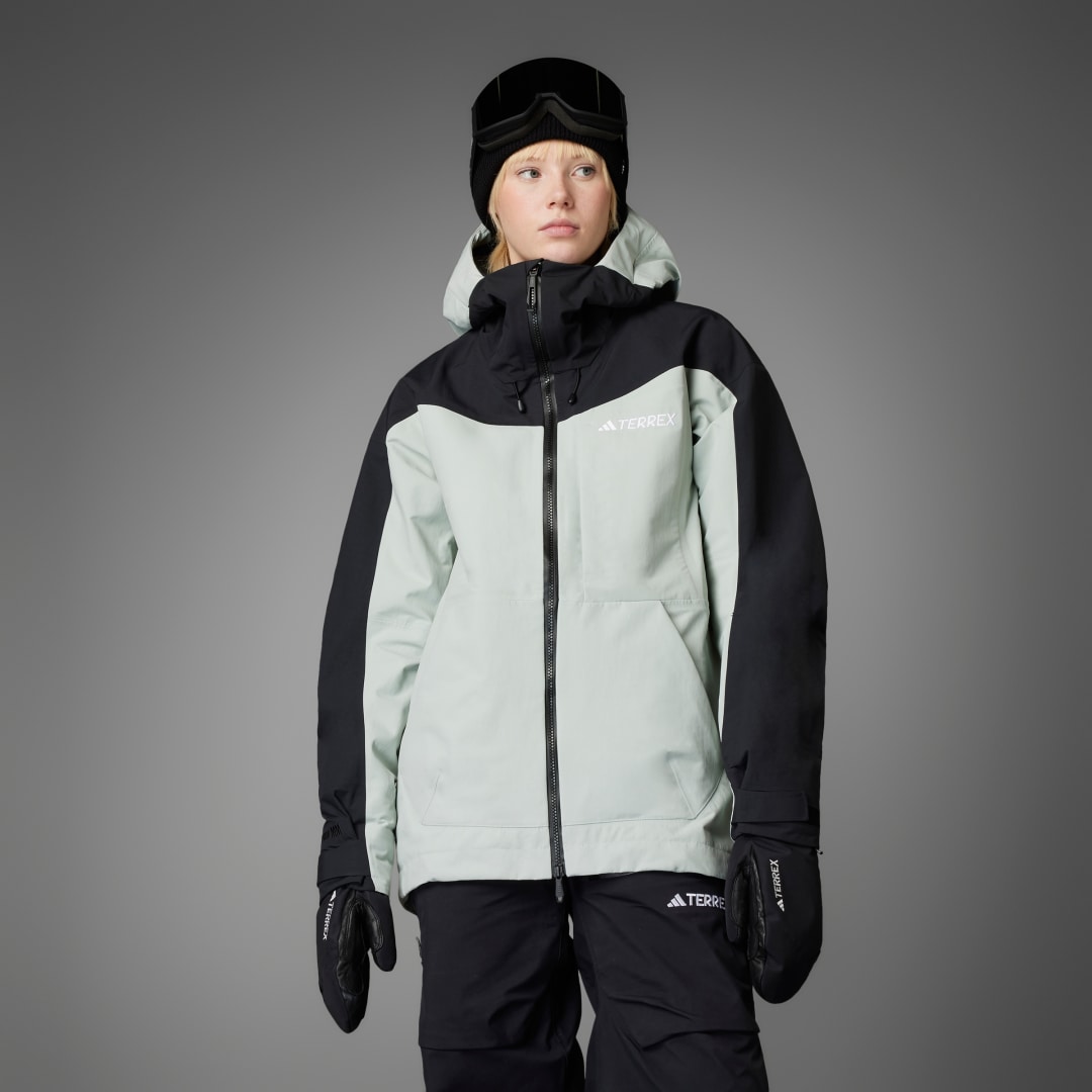 

adidas Chaqueta Terrex Techrock 3L Post-Consumer Nylon RAIN.RDY Chaqueta Terrex Techrock 3L Post-Consumer Nylon RAIN.RDY Mujer  - Mujer Deportes de invierno,Senderismo,Snowboarding, Wonder plata / negro