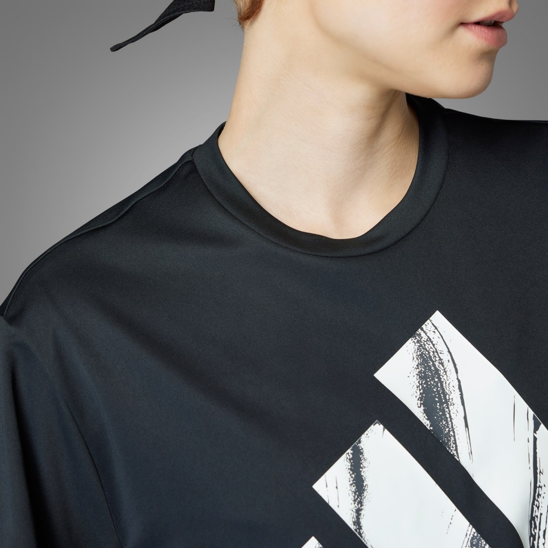 

adidas Playera Run It Brand Love Mujer, Negro