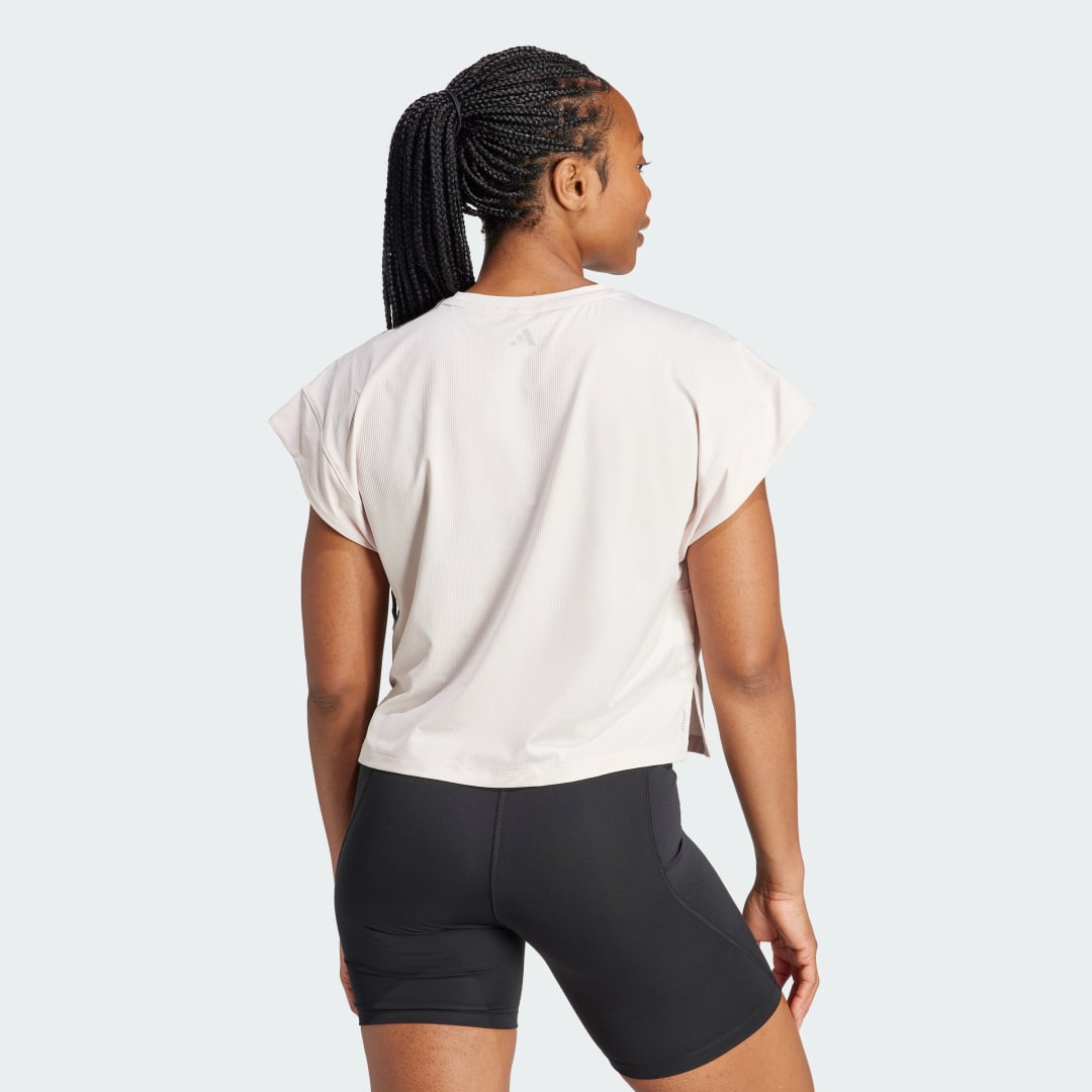 

adidas Playera Studio Mujer, Putty mauve/gris two
