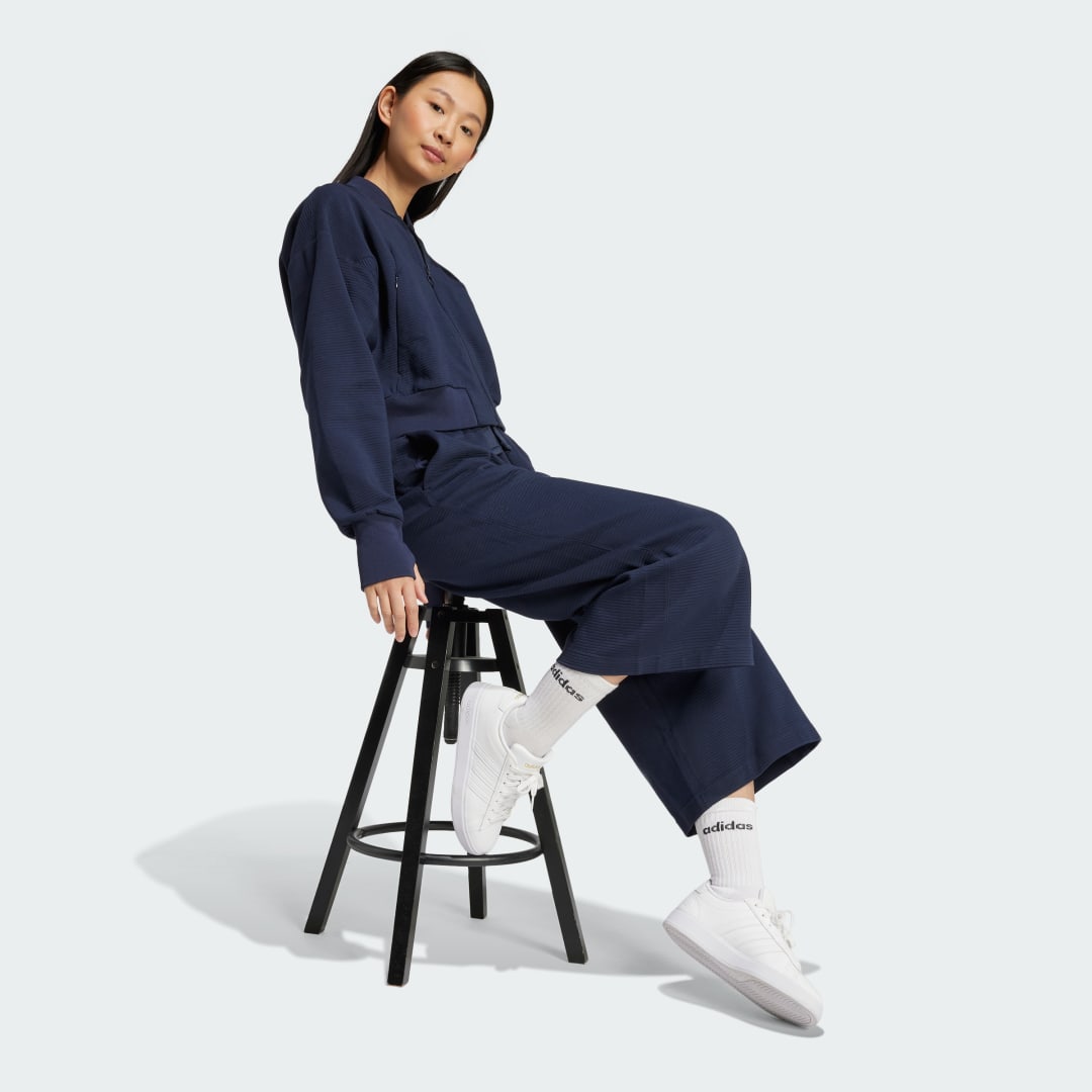 Adidas ALL SZN Rib 7 8 Wide Leg Broek