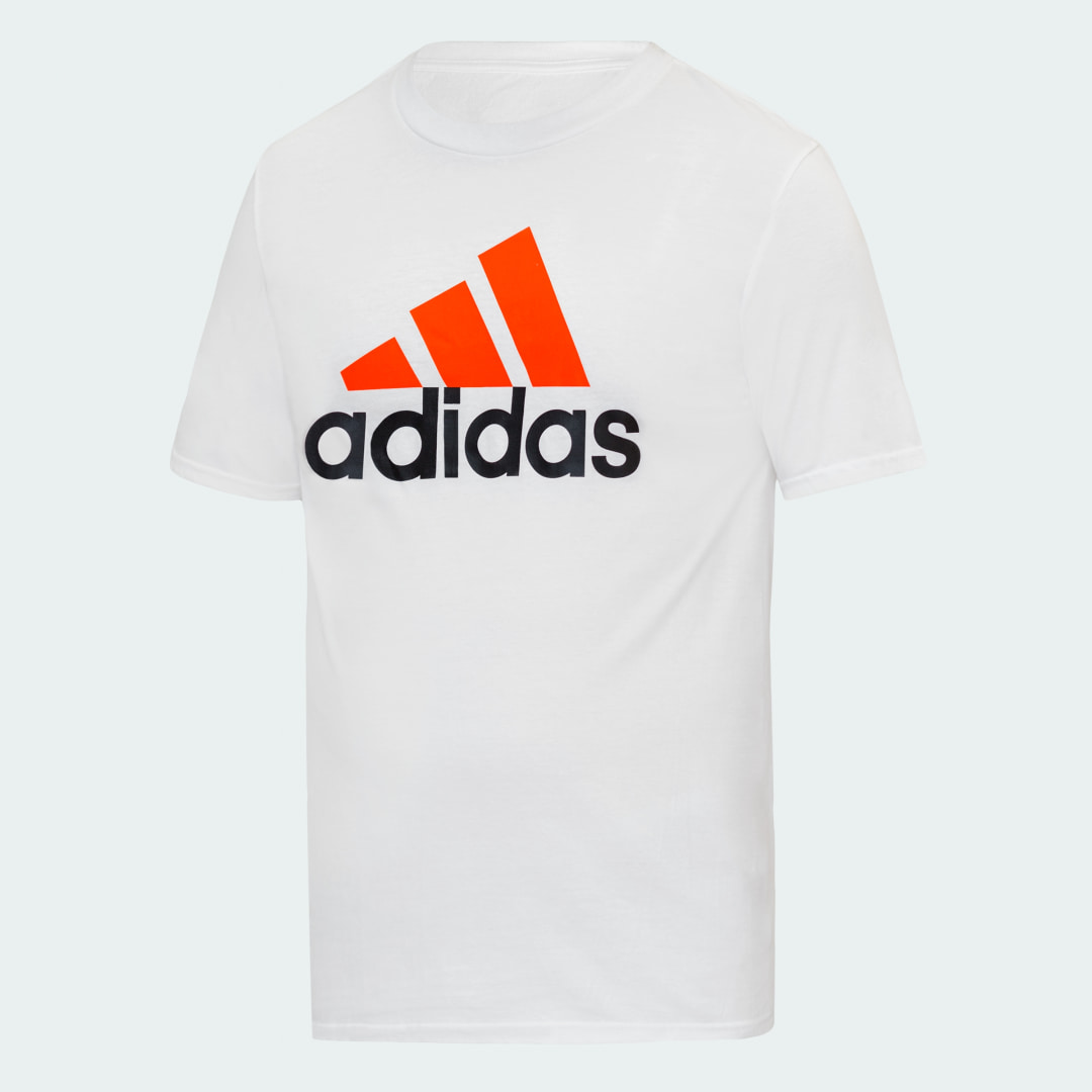 

adidas Basic BOS TEE Hombre, Blanco/semi impact naranja/negro