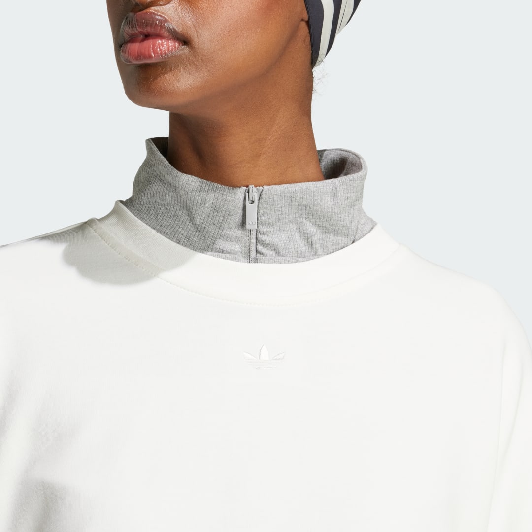 Adidas Ruched 3-Stripes Loose Sweatshirt