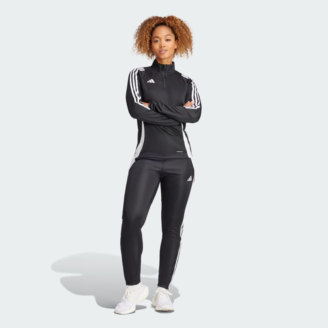 

adidas Sudadera de Entrenamiento Tiro 24 Mujer, Negro/blanco