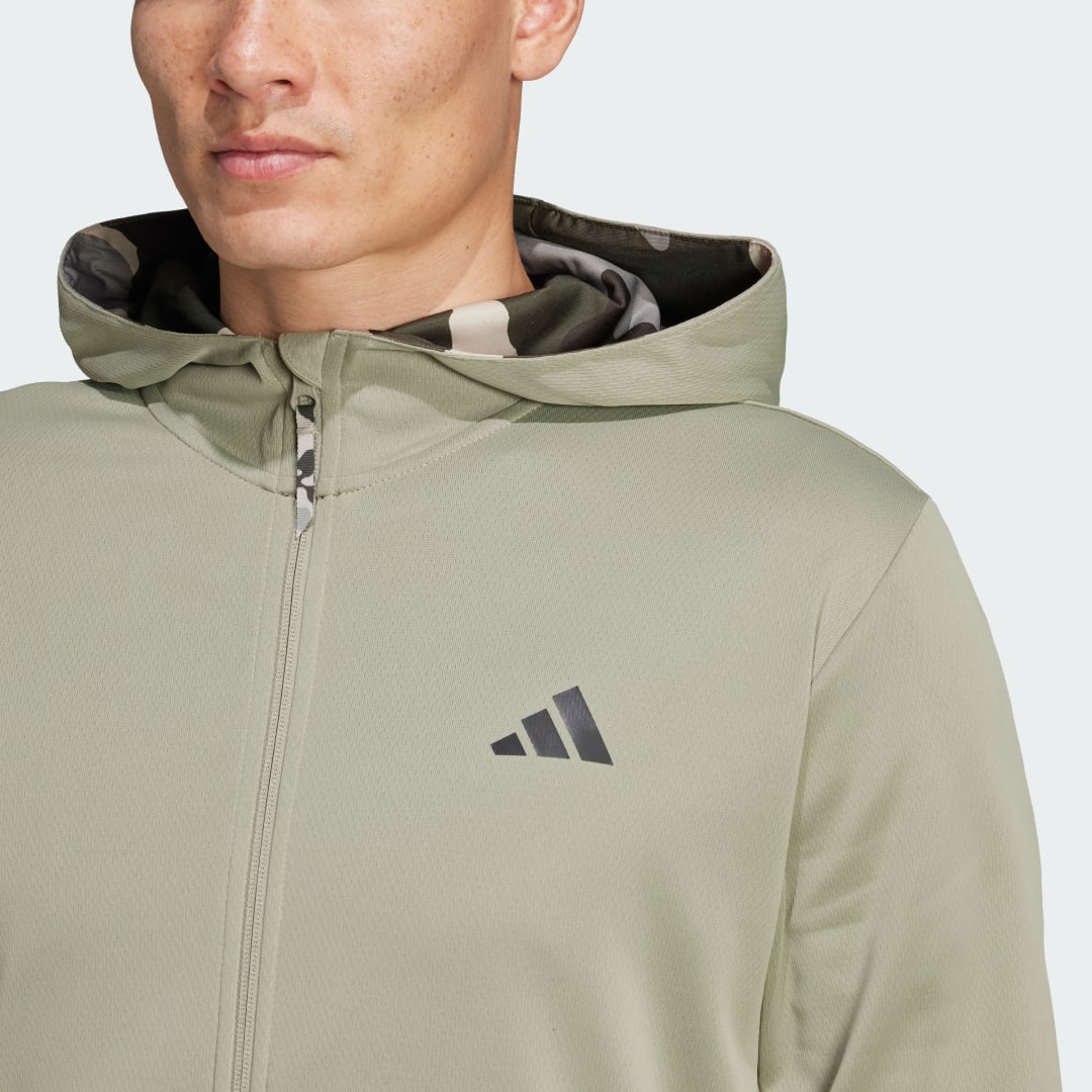 Adidas Train Essentials Camo Ritshoodie