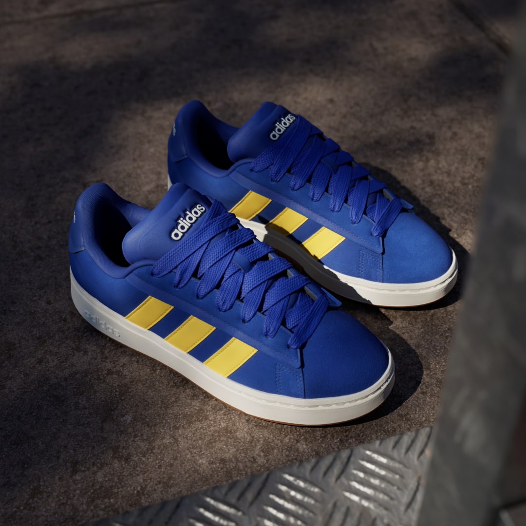 Adidas Grand Court sneaker Semi Lucid Blue / Utility Yellow / Off White