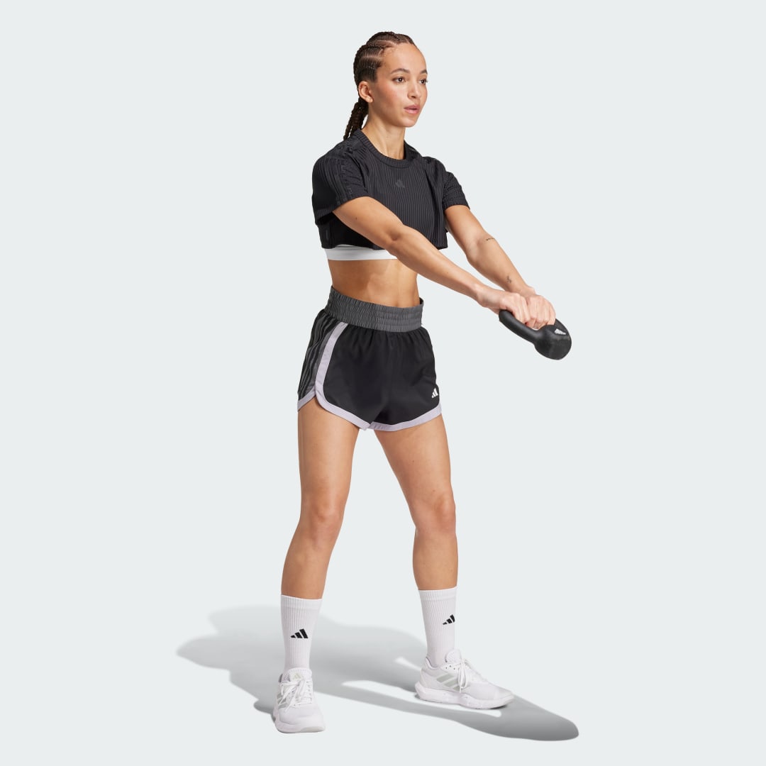 Adidas Pacer Woven Training Colorblock High-Rise Short