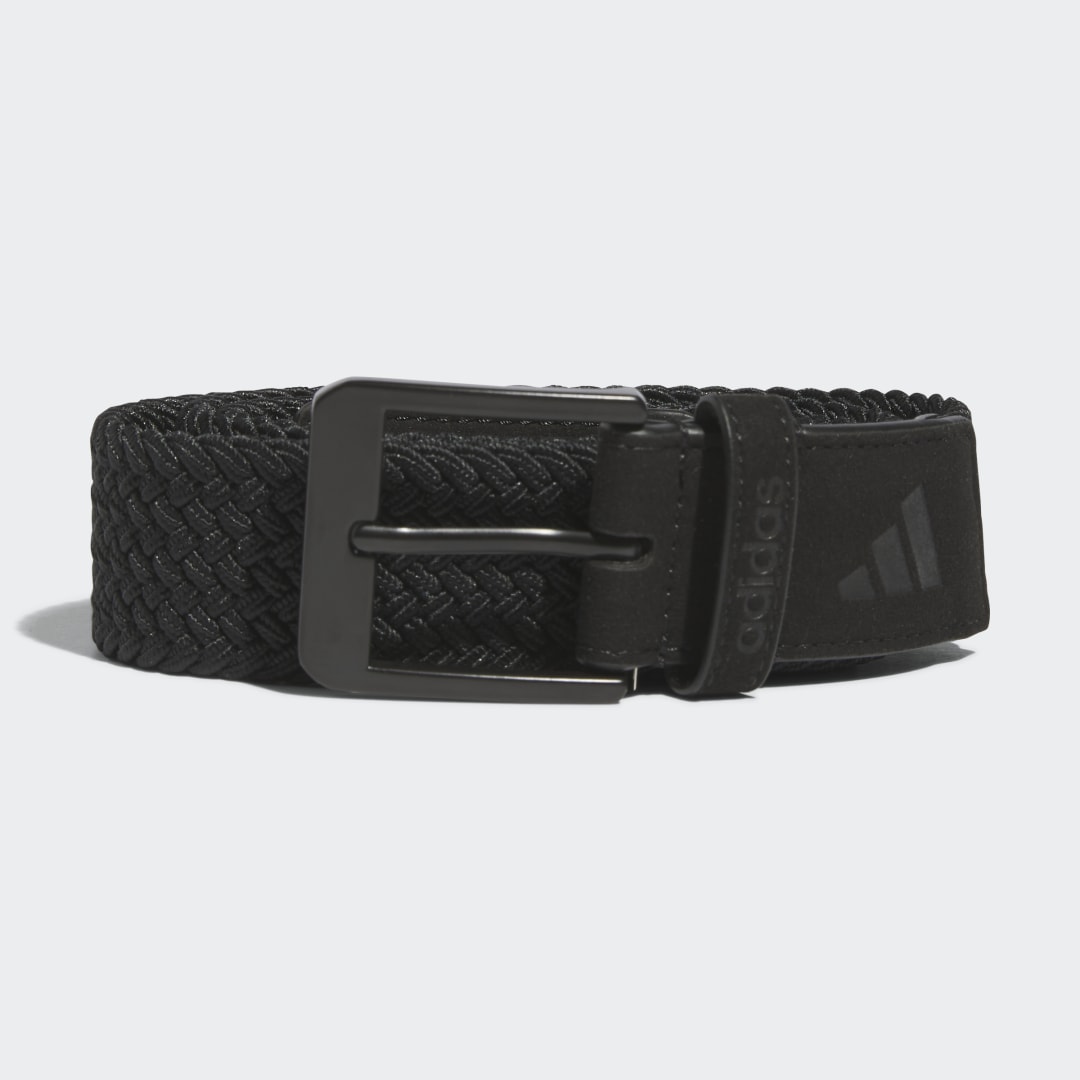 Image of adidas Golf Braided Stretch Belt Black S/M - Golf Belts