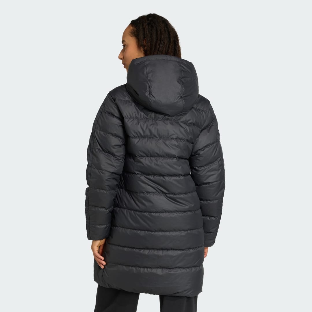 Adidas Essentials CLIMAWARM 3-Stripes Light Down Parka met Capuchon