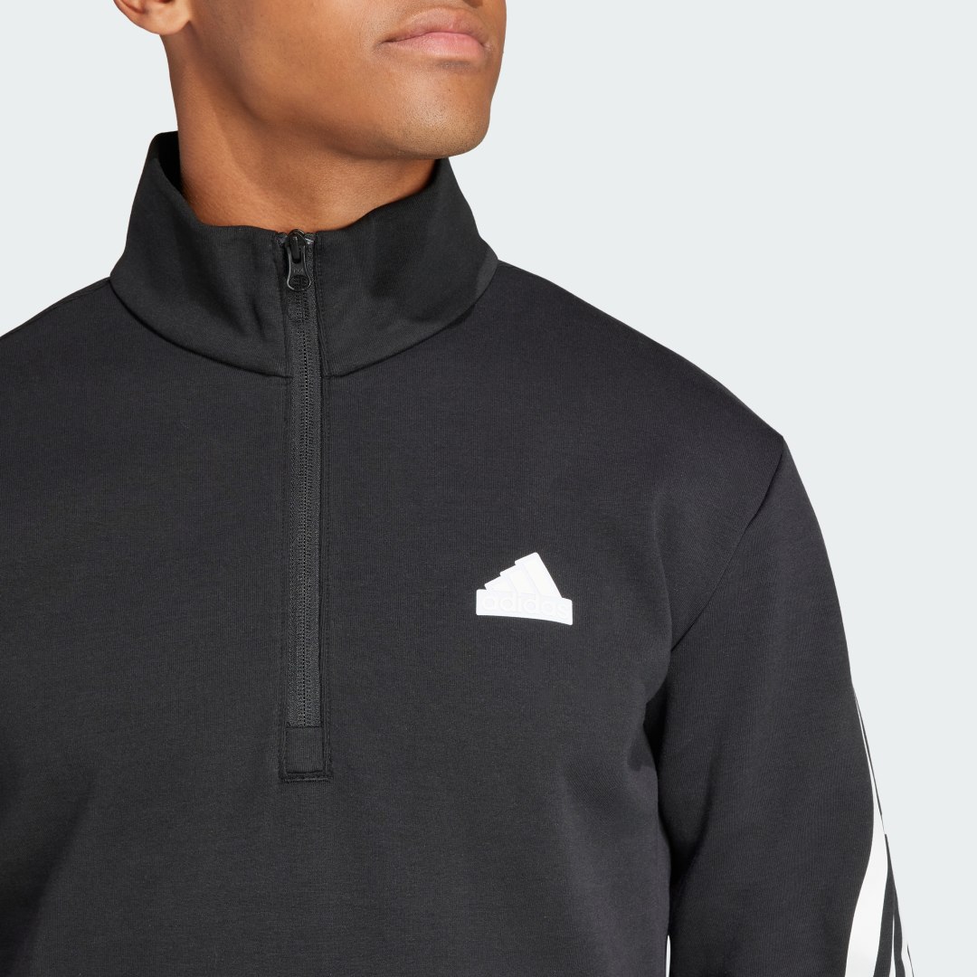 Adidas Sportswear Future Icons 3-Stripes Sweatshirt met Halflange Rits