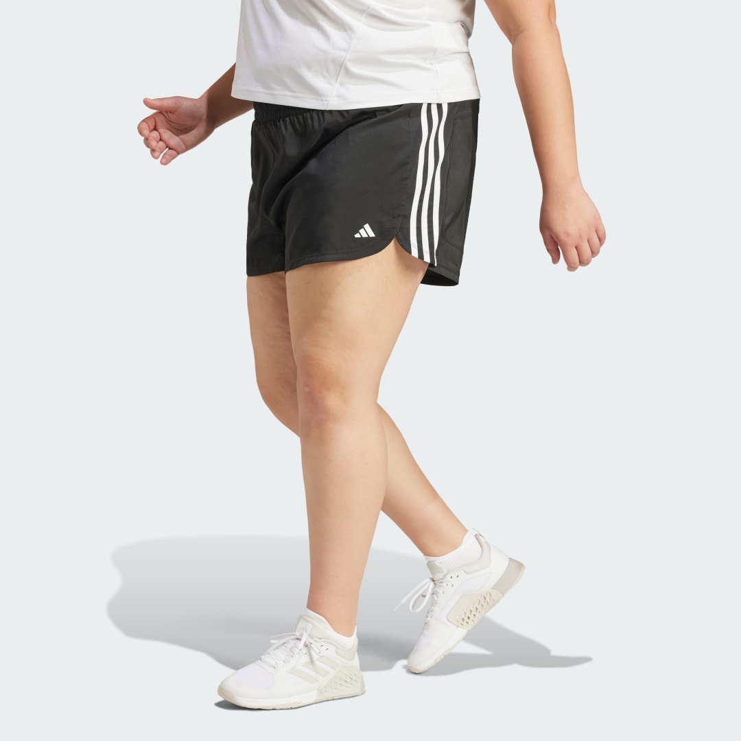 Adidas Performance Pacer Training 3-Stripes Geweven High-Rise Short (Grote Maat)