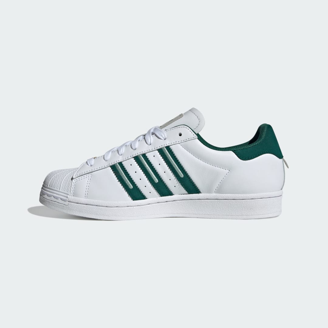 

adidas Tenis Superstar Hombre, Blanco/collegiate verde/gris one