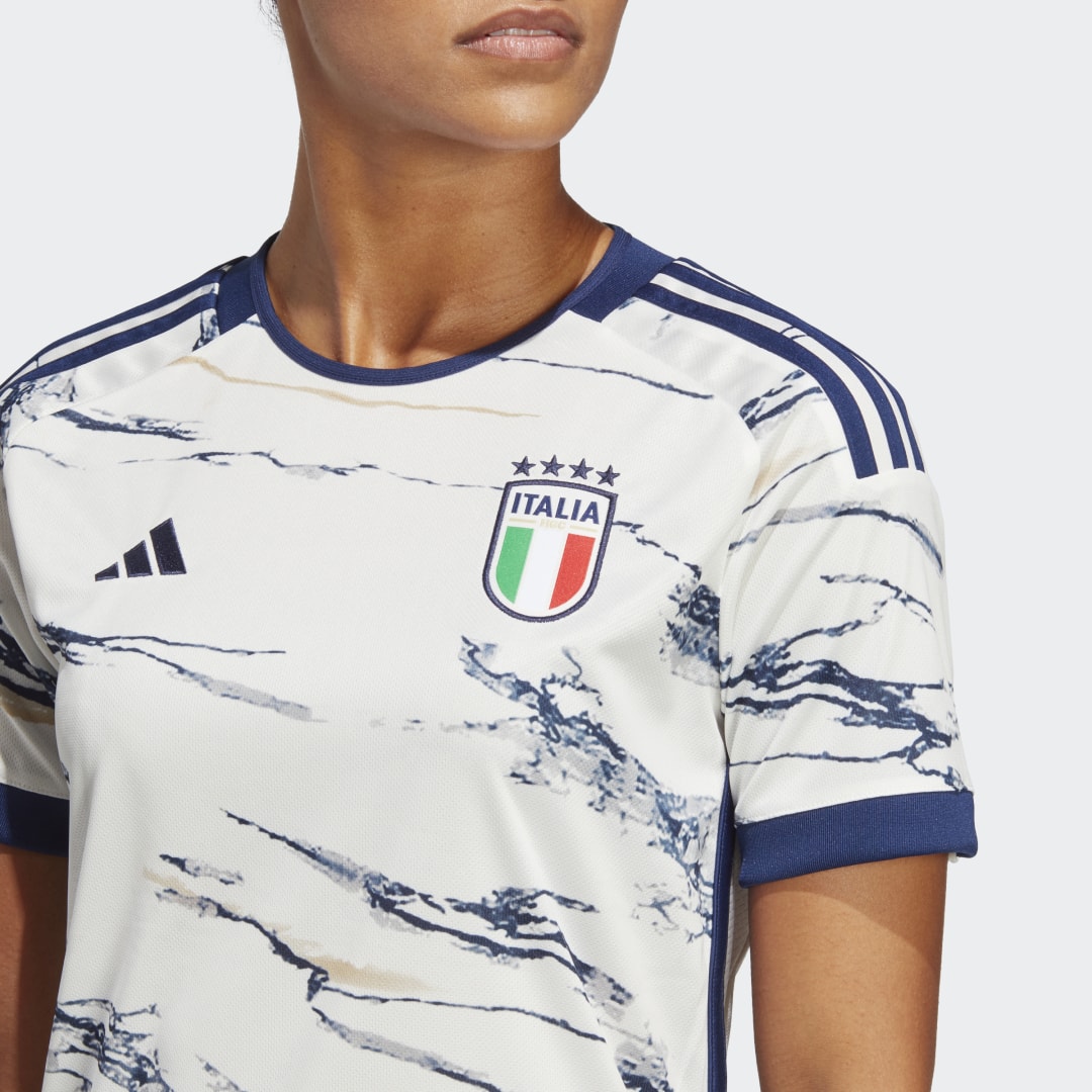 

adidas Camiseta Visitante Italia 23 Mujer, Blanco