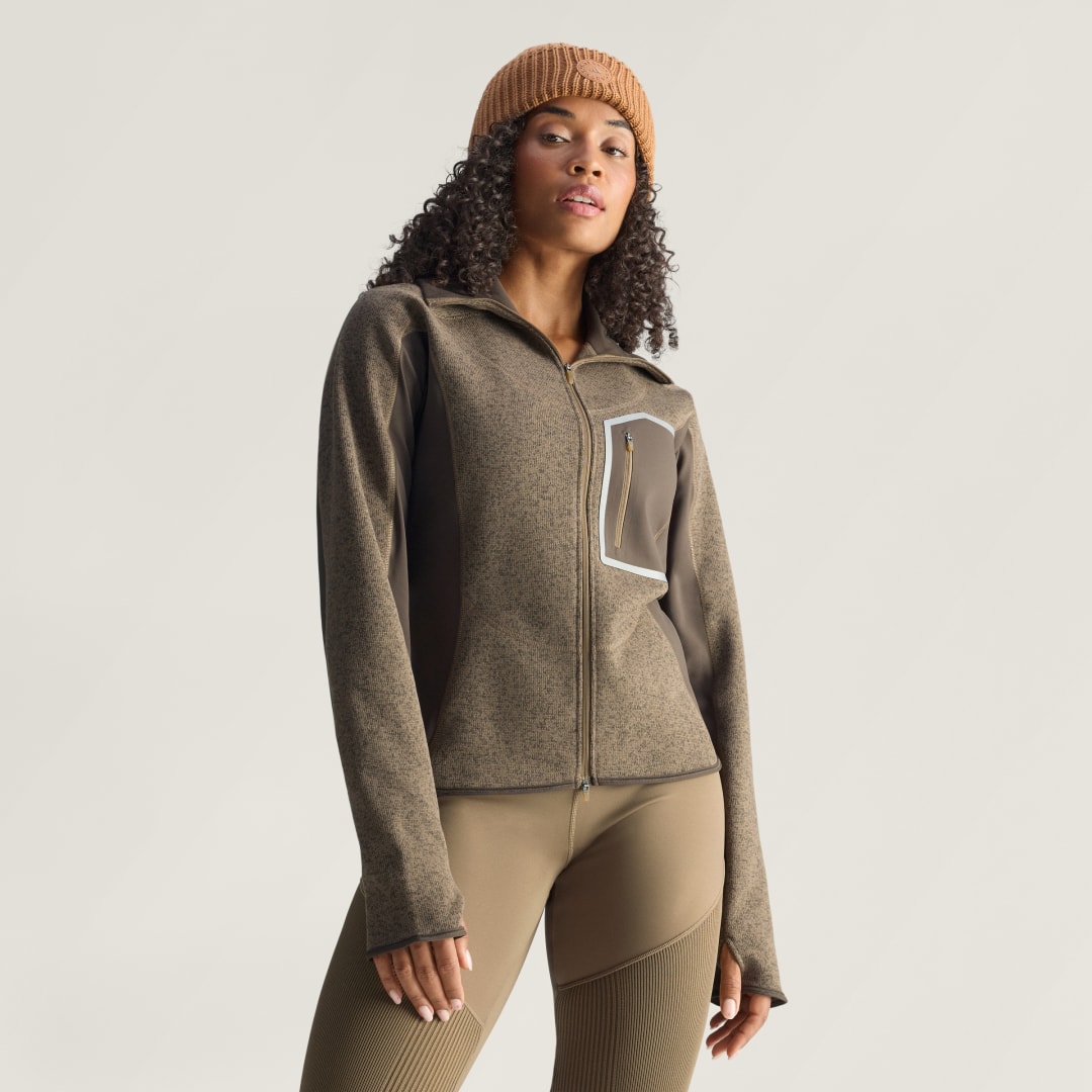 Image of Top midlayer da running con zip integrale CLIMAWARM adidas by Stella McCartney cod002