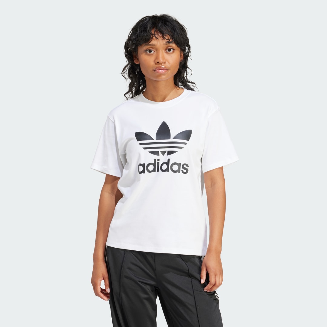 Image of adidas Trefoil Regular Tee White S - Women Lifestyle Shirts