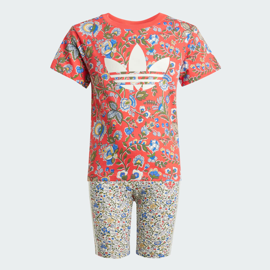 Ensemble t shirt court adidas Originals x Liberty London Enfants - vue 4