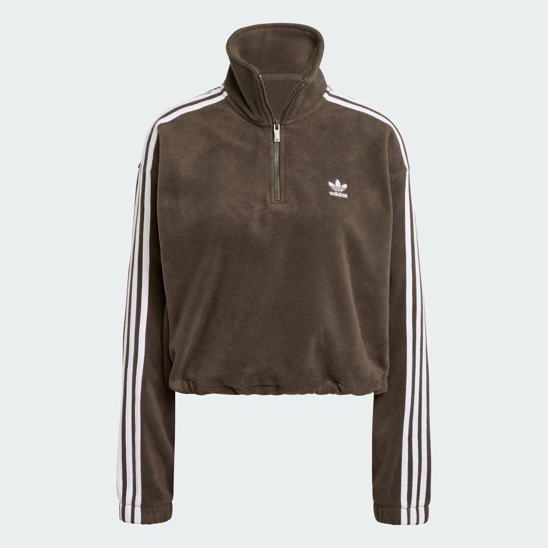Adidas Polar Fleece Loose Sweatshirt met Halflange Rits