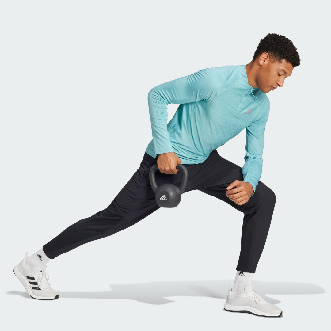 Adidas Gym+ Training 3-Stripes Longsleeve met Korte Rits