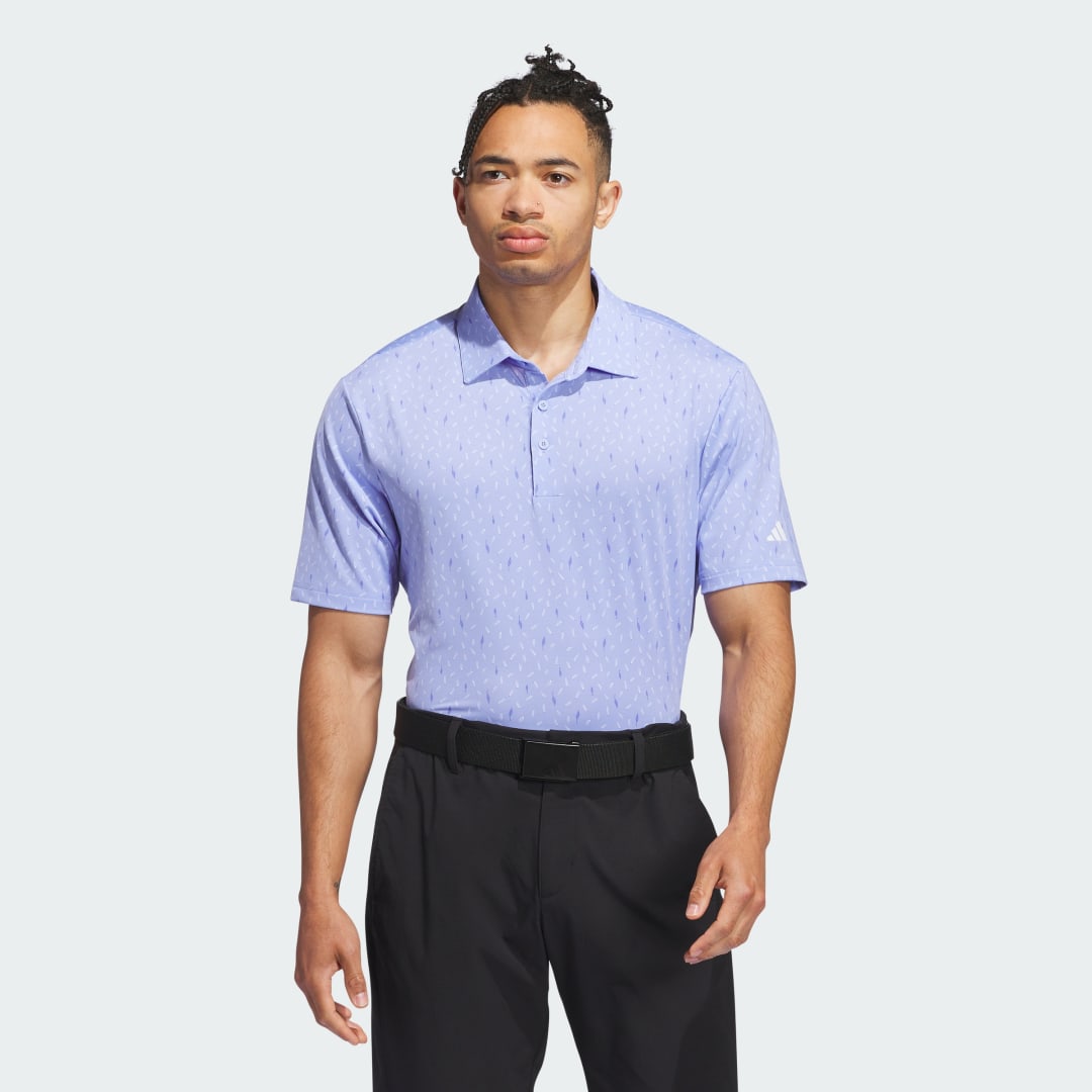 Adidas Ultimate365 Allover Print Poloshirt Blauw- Heren Blauw