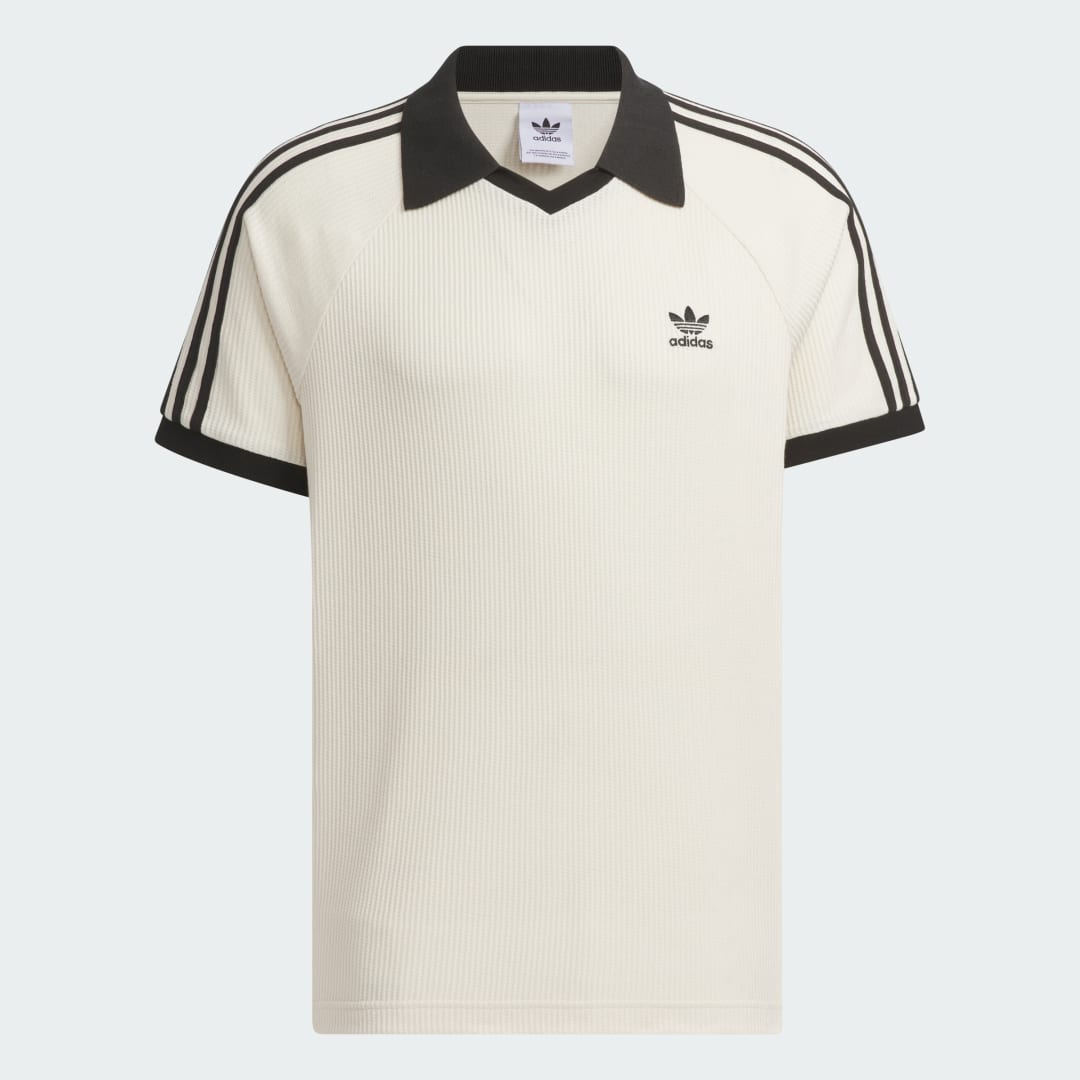 Adidas Waffle Poloshirt met Korte Mouwen