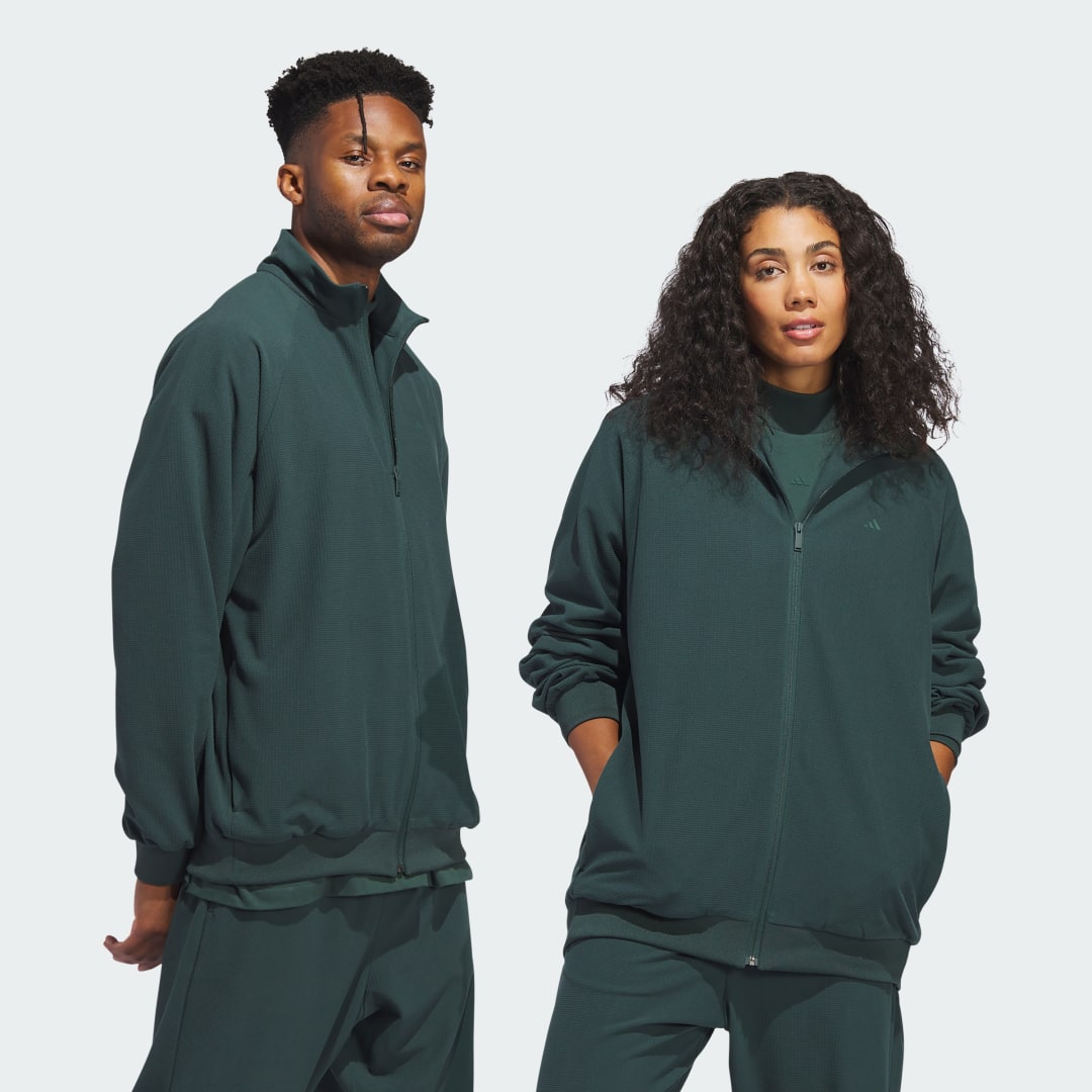 Adidas Originals One Fleece Trainingsjas Trainingsjassen Heren mineral green maat: XL beschikbare maaten:S M L XL