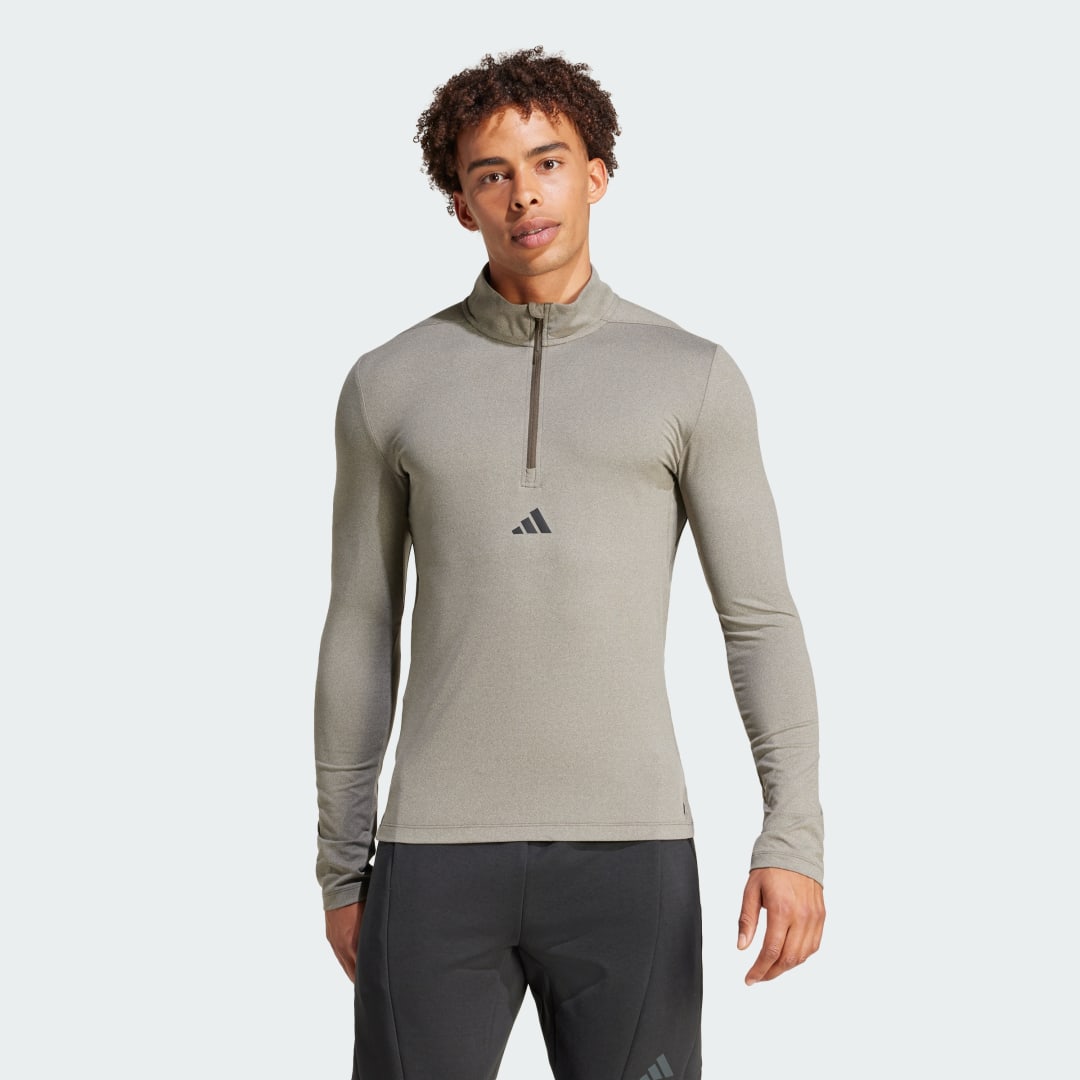 Adidas Workout Longsleeve met Halflange Rits