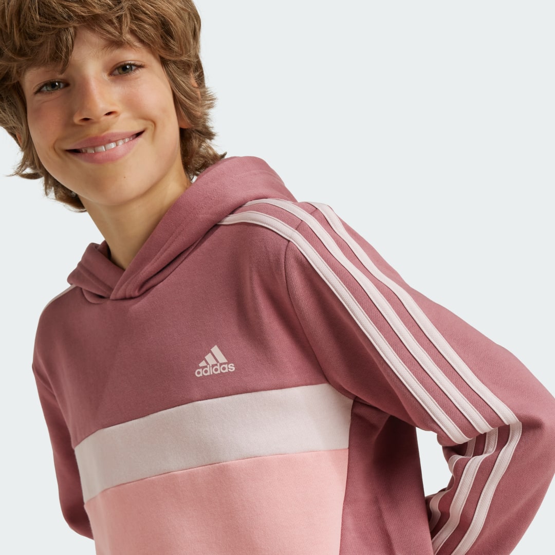 Adidas Tiberio 3-Stripes Colorblock Fleece Hoodie Kids