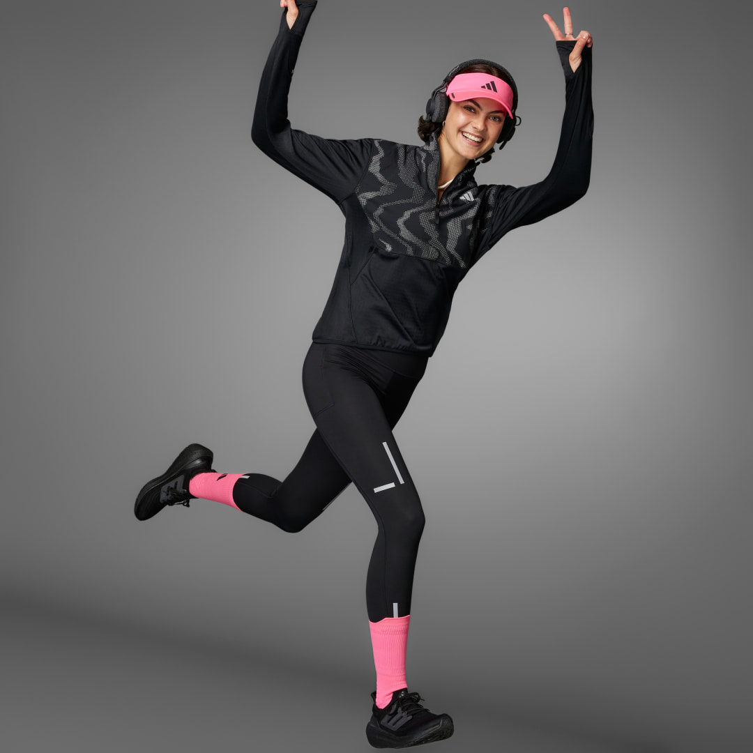Adidas Ultimate Hi Vis Reflective Shirt met Halflange Rits