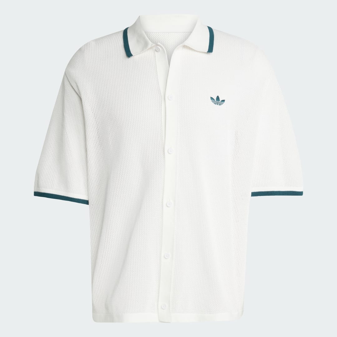 Chemise boutonnée maille adidas Originals - vue 4