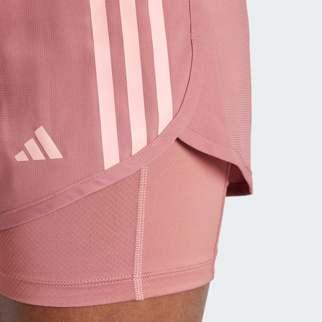 Adidas Own the Run 3-Stripes 2-in-1 Short