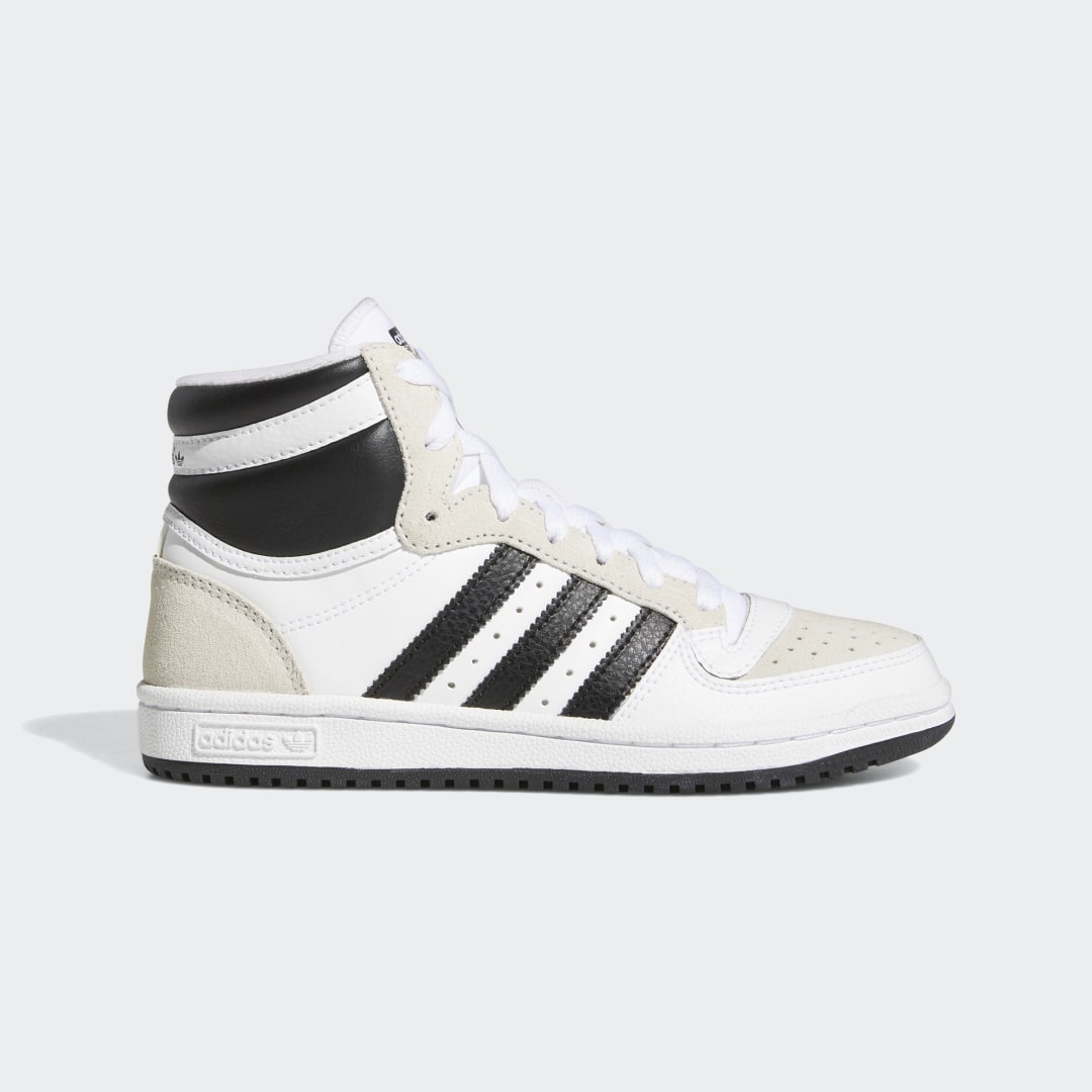 Image of adidas Top Ten RB Shoes White 3.5 - Kids Basketball High Tops
