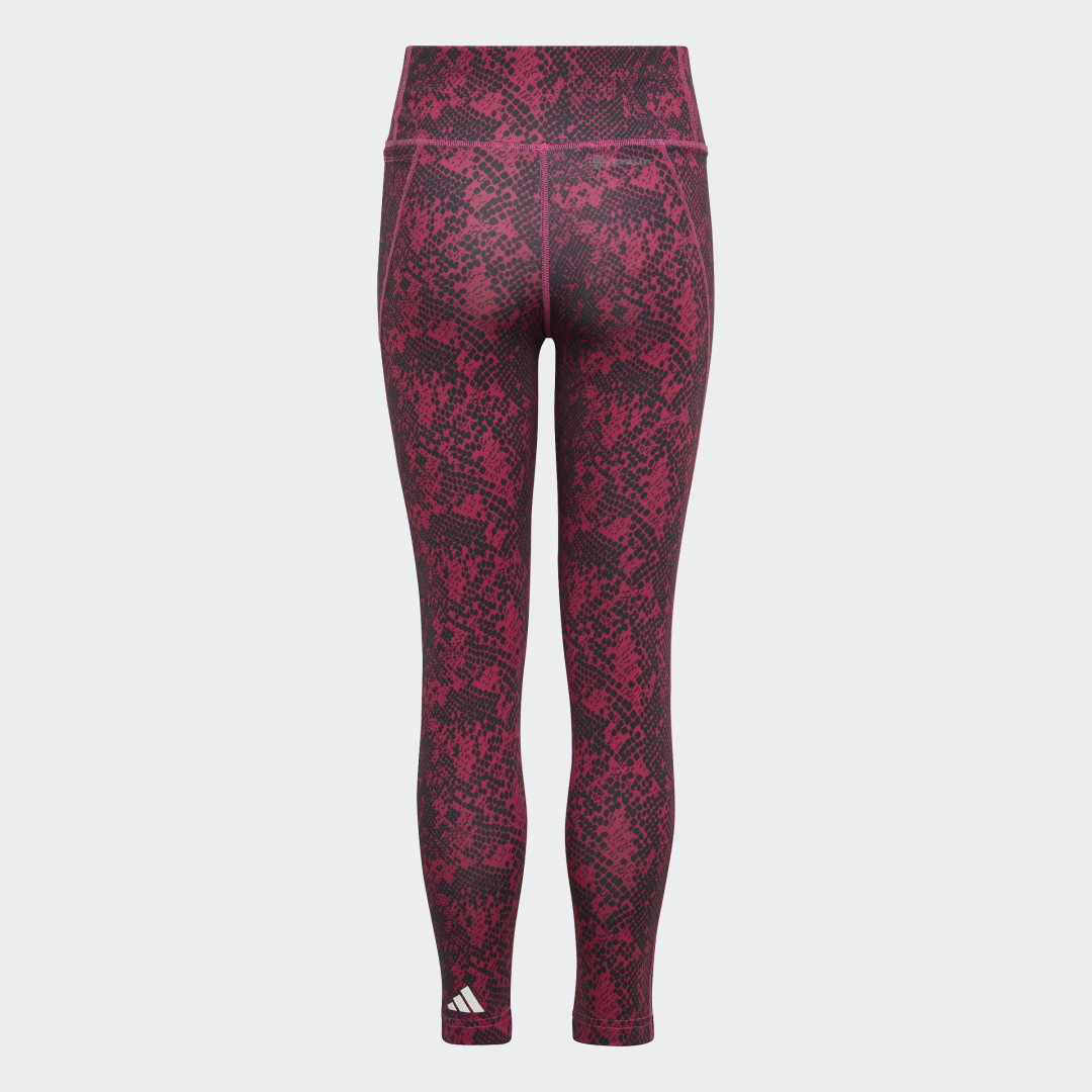 Thumbnail - AEROREADY Animal-Print Optime High-Rise Pocket 7/8-Leggings