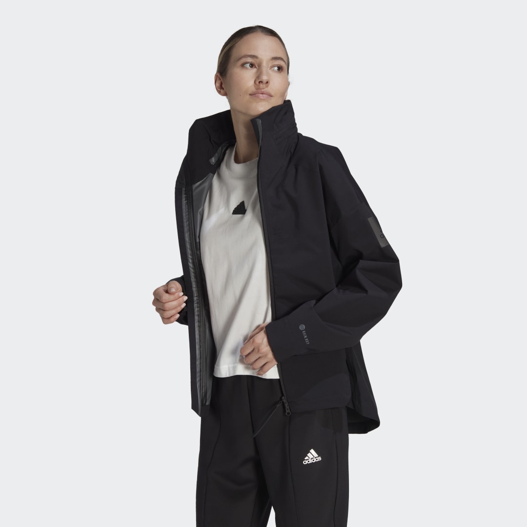 Image of adidas MYSHELTER RAIN.RDY Jacket Black XL - Women Lifestyle Jackets
