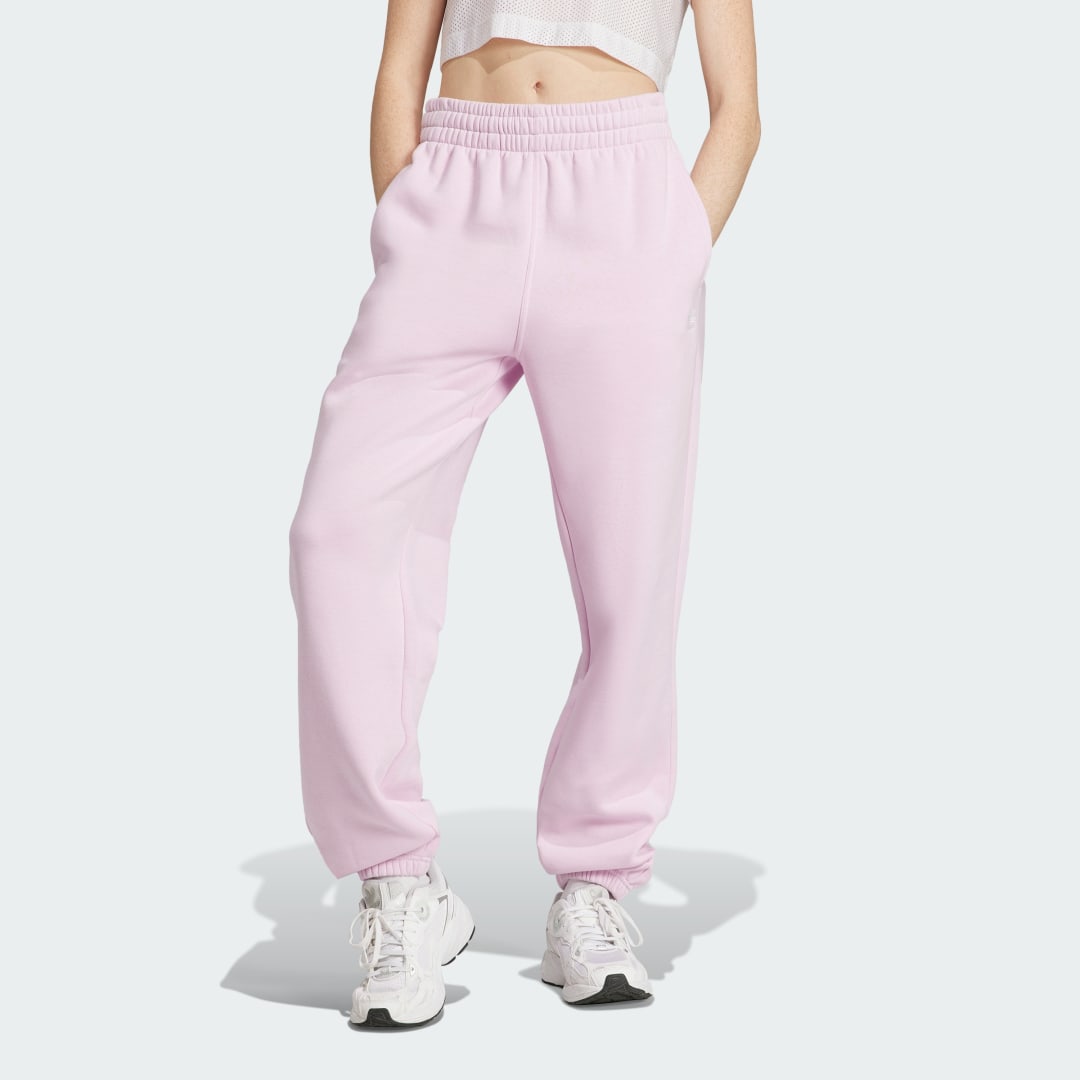 Image of adidas Essentials Fleece Joggers Orchid Fusion S - Women Lifestyle Pants
