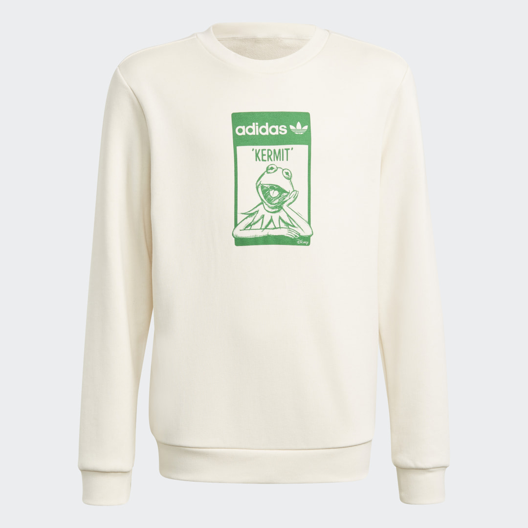 adidas Disney Kermit Organic Cotton Crew Sweatshirt Non Dyed S Kids