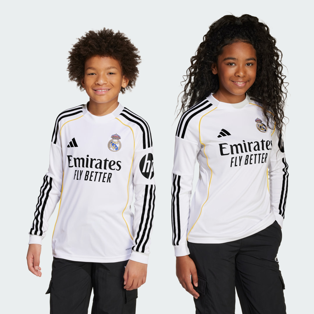 Adidas Real Madrid 25 26 Longsleeve Thuisshirt Kids