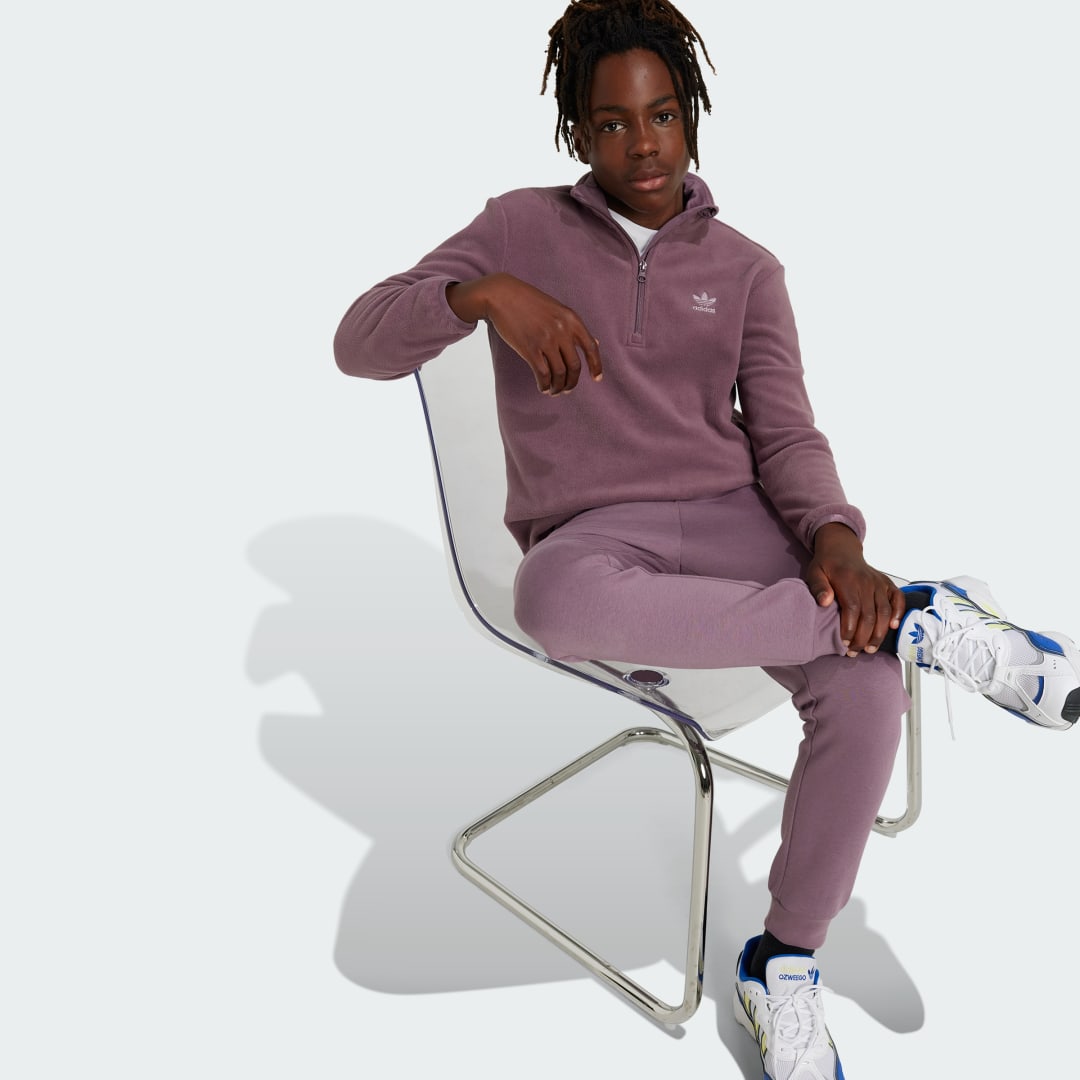 Adidas Polar Fleece Sweatshirt met Halflange Rits Kids