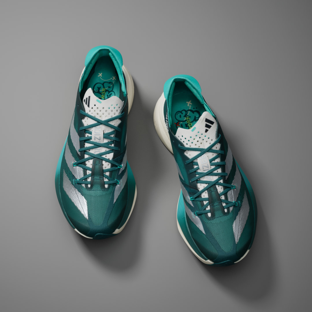 

adidas Tenis Adizero Adios PRO 3 Unisex, Legacy teal/plata gris/verde rush