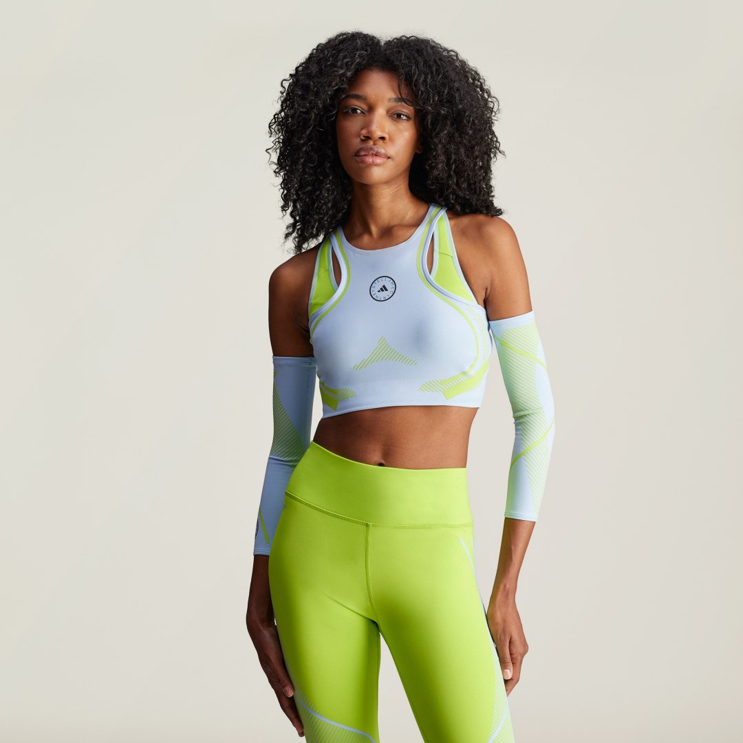 Adidas by stella mccartney Sportbeha met mouwen Blue Dames