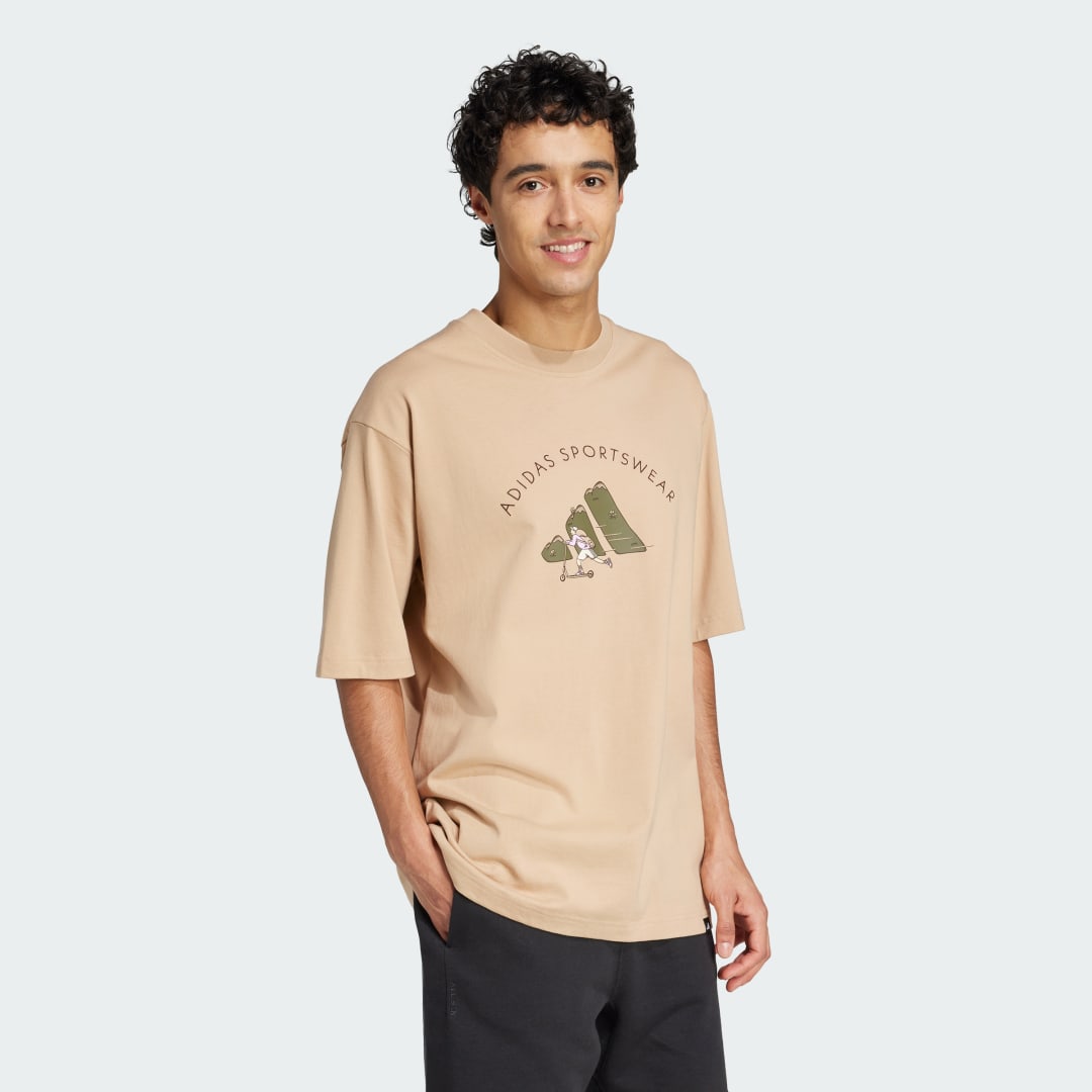Adidas Codes Doodle Scooter Graphic Tee