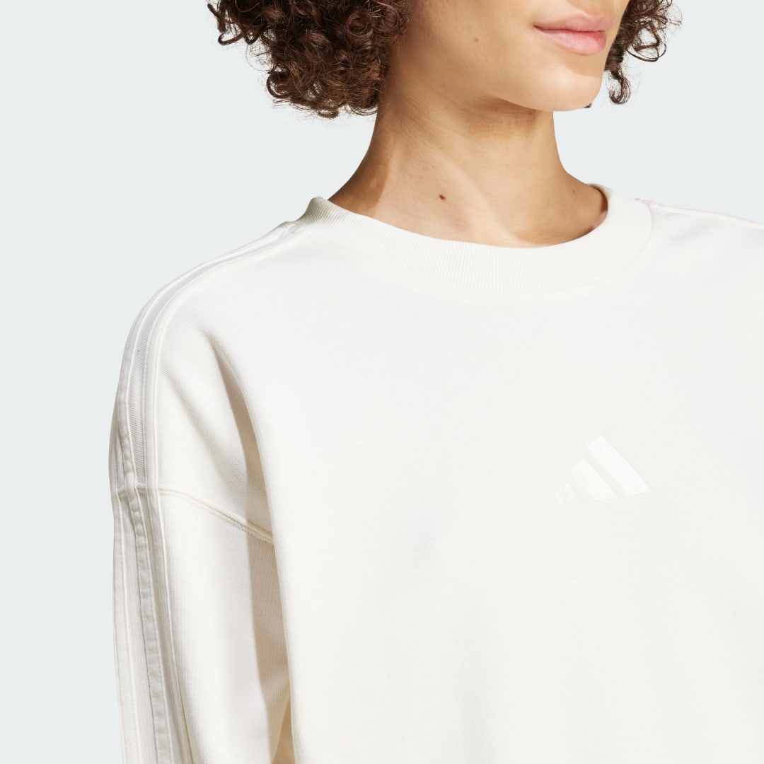 Adidas ALL SZN French Terry 3-Stripes Loose Sweatshirt