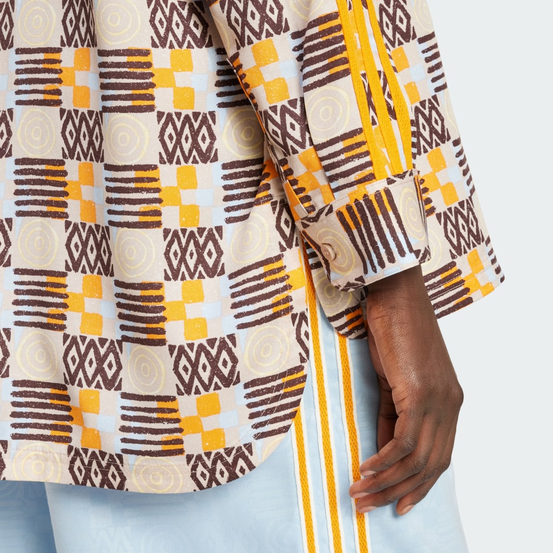 

adidas Camisa Manga Larga 80s Mujer, Multicolor/wonder taupe