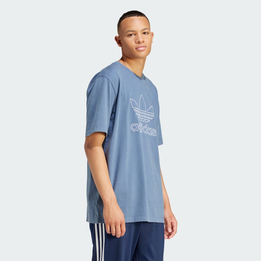 Adidas originals t-shirt outline trefoil logo 2025