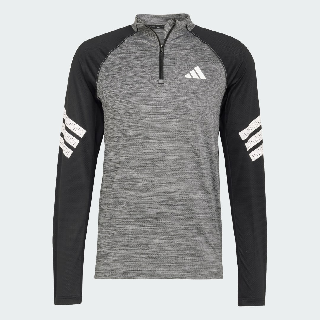 Adidas Icon 3-Stripes T-shirt met Korte Rits