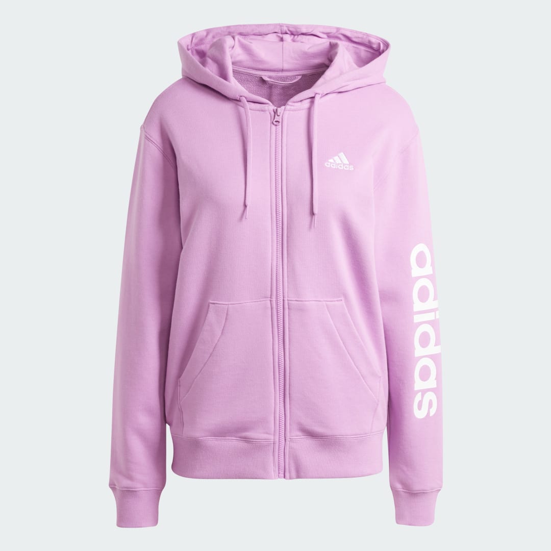 Sweat shirt à capuche French terry zip sur toute la longueur Essentials - vue 4