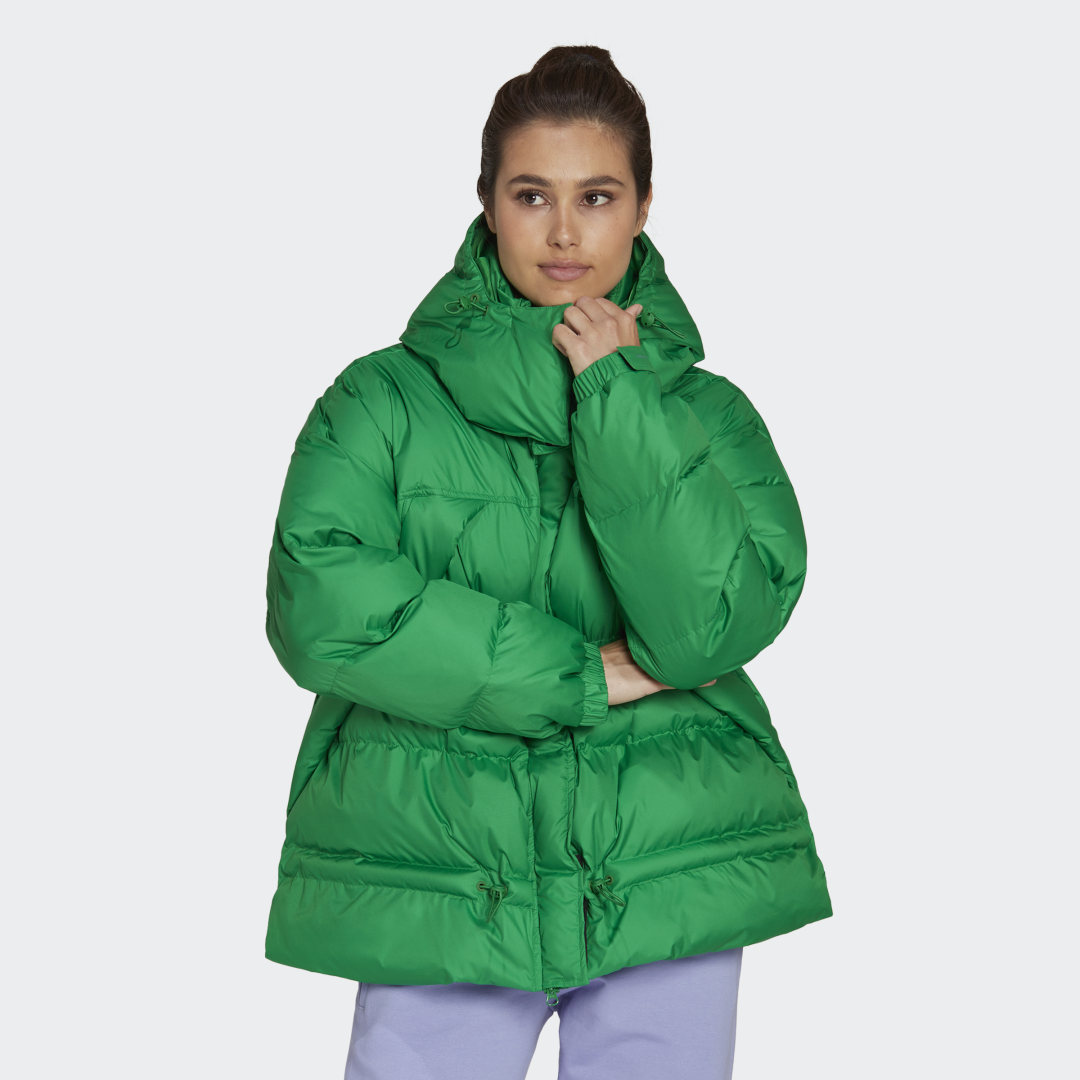 adidas by Stella McCartney Mid-Length Gewatteerd Winterjack adidas by Stella McCartney Mid-Length Gewatteerd Winterjack